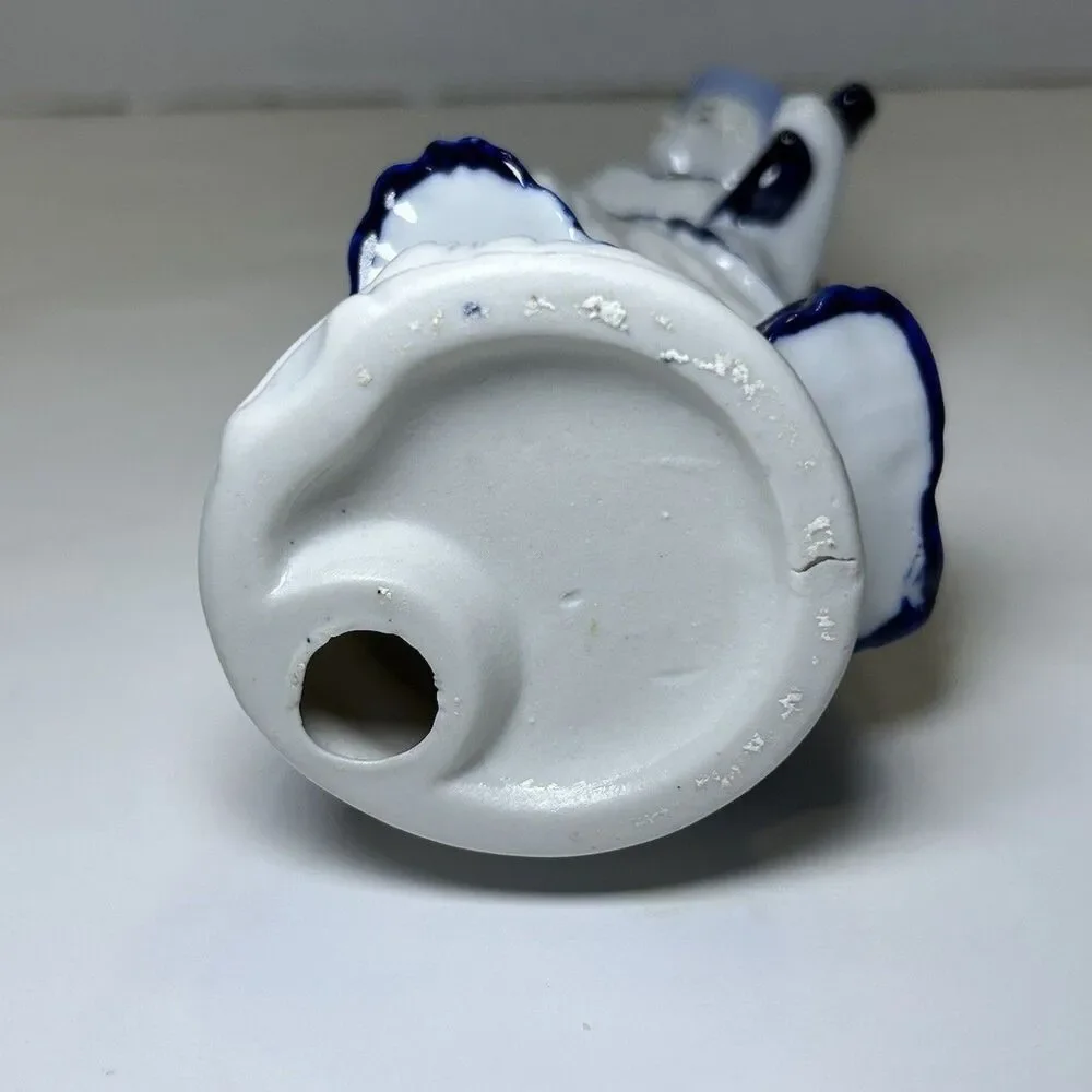 Vintage Victorian/Colonial Porcelain Women Playing Instrument Figurine